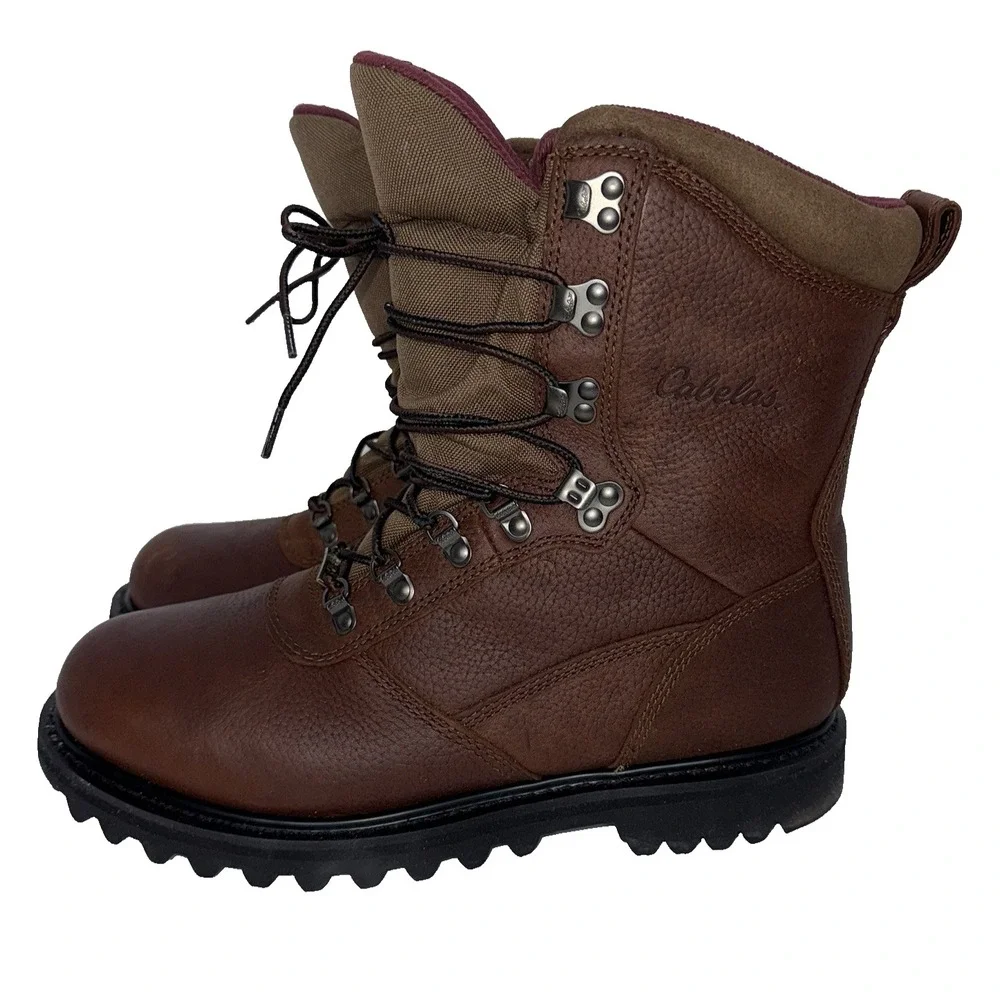 Cabela's Men's Iron Ridge 800 Gram Hunting Boots Gorpcore Grunge Sz 10.5 D Trail
